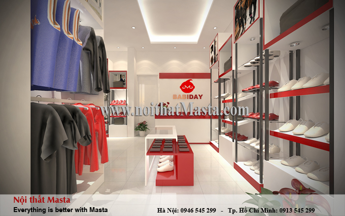thiết kế shop thời trang chị Thuận Thái Bình